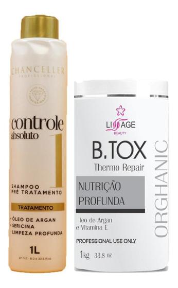 Imagem de Kit Selagem Capilar Botox Profissional 2000 Ml Orgânico Liss