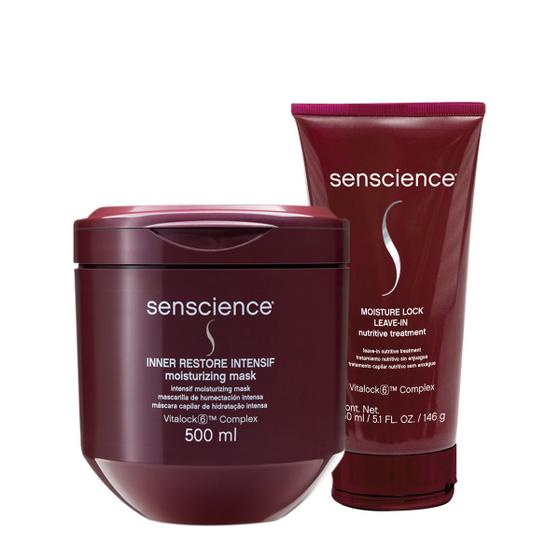 Imagem de Kit Senscience Inner Restore Intensif Máscara 500g e Moisture Leave-in (2 produtos)