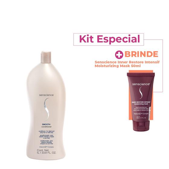 Imagem de Kit Senscience Smooth Condicionador Litro e Inner Restore Intensif (2 produtos)