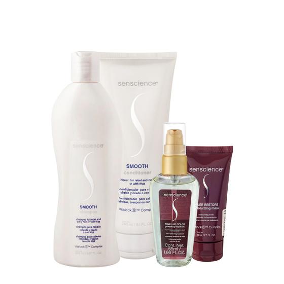 Imagem de Kit Senscience Smooth Inner True Hue Home Care Sérum 55 (4 produtos)