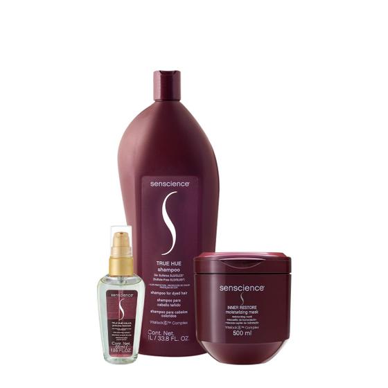 Imagem de Kit Senscience True Hue Inner Shampoo Máscara Sérum (3 produtos)