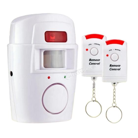 Kit Sensor de Presença Com Alarme Residencial Sem Fio + 2 Controles Remotos S1001 Menor preço em Kit Sensor de Presença Com Alarme Residencial Sem Fio + 2 Controles Remotos S1001
