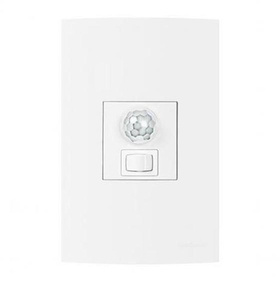 Imagem de Kit Sensor De Presença Parede Embutir Com Interruptor Branco
