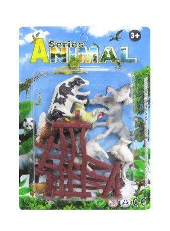 Imagem de Kit Series Animal com 8 Animais de Pvc Fazenda ou Selva + Acessório
