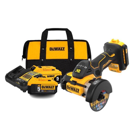 Imagem de Kit Serra Circular 3pol 20v + 2 Baterias 5ah Dcs438b Dewalt