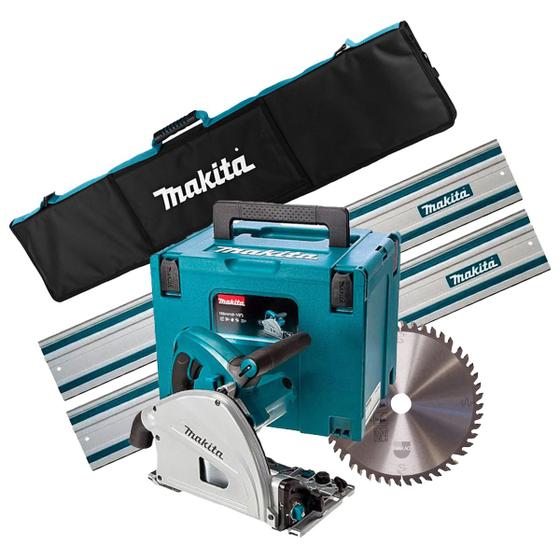 Kit Serra Circular de Trilho SP6000J Makita e 2 Trilhos 1M e Bolsa para