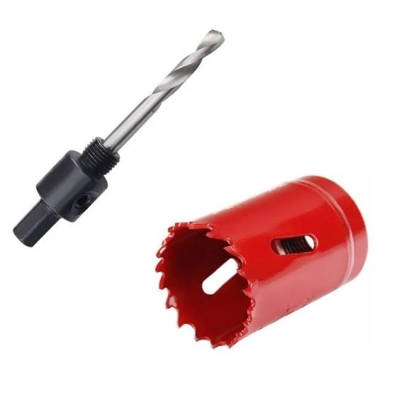 Imagem de Kit Serra Copo Aço Rápido 29mm com Suporte Até 30mm MTX