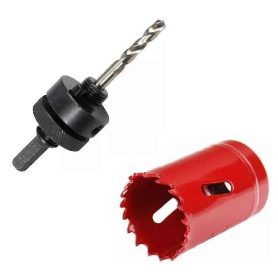 Imagem de Kit Serra Copo Aço Rápido Bimetal 35mm e Suporte N2 até 210mm MTX