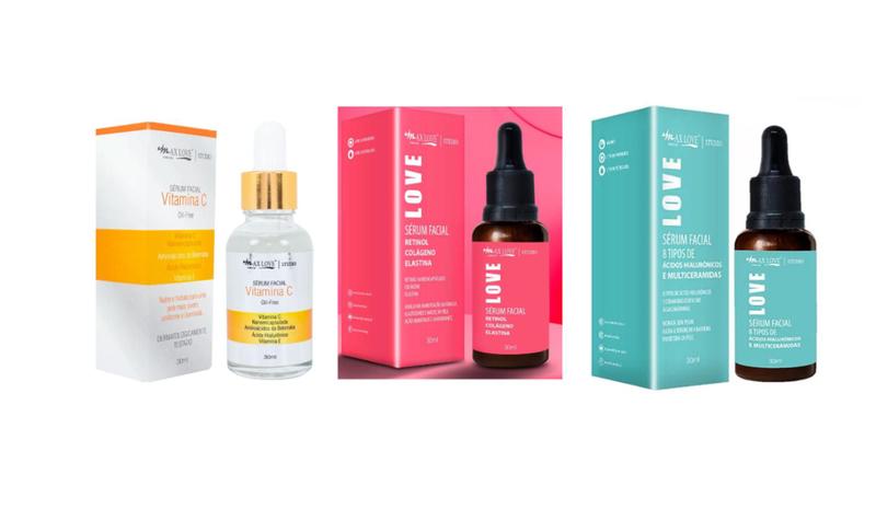 Imagem de Kit Serum Facial Vitamina C, Retinol E Ácido Hialurônico