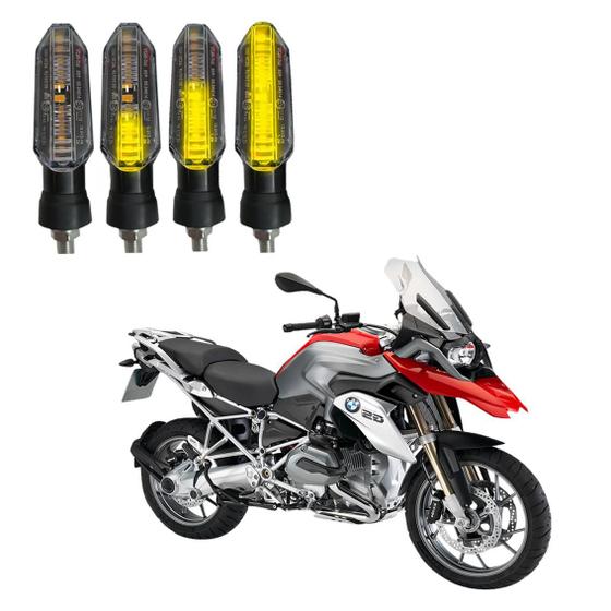 Imagem de Kit Seta para Moto BMW R 1200 GS ADVENTURE Pisca Led Sequencial P53S 12V 2013 2014 2015 2016 2017 2018 2019 2020 2021