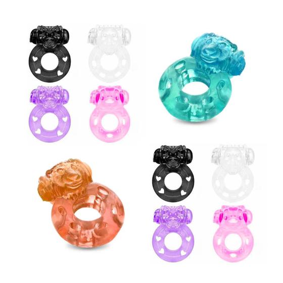 Kit Sex Shop 10un Anel Peniano Silicone Vibrador Masculino - Sexy