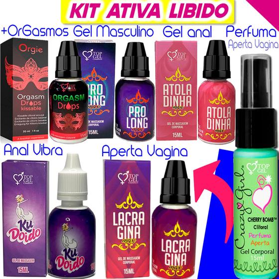 Imagem de kit sex shop Ativa Libido Produtos Eróticos Casal sexy shop Lubrificante intimo