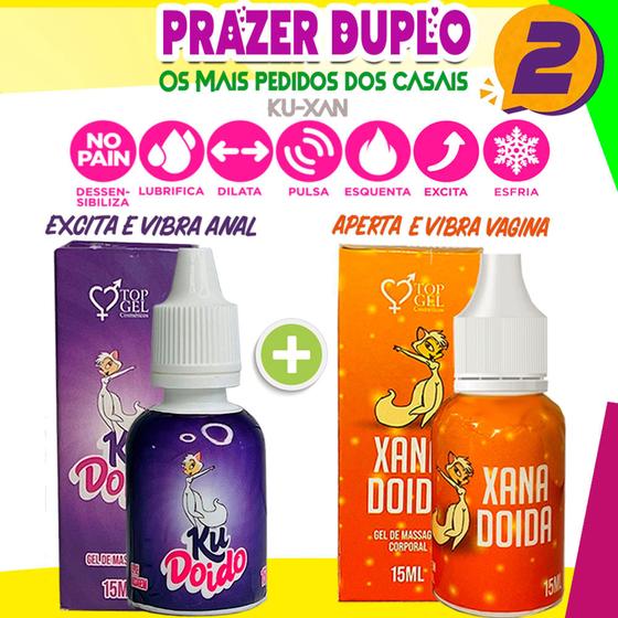 Imagem de Kit Sex Shop Produtos eróticos Lubrificante Xan Ku