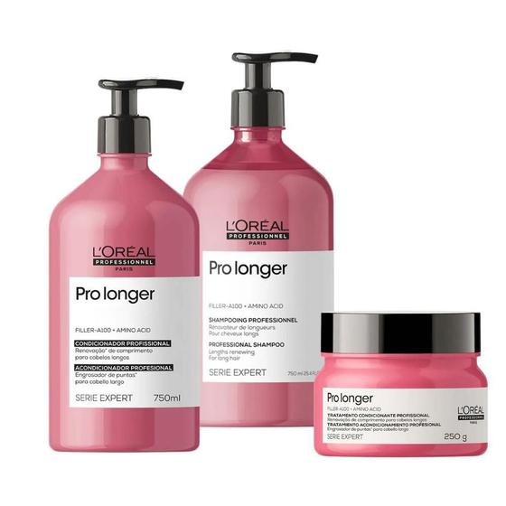Imagem de Kit Sh + Cond 750Ml + Másc. L'Oréal Professionnel Pro Longer