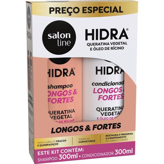 Imagem de Kit Sh +Cond Hidra Longos Fortes Queratina+Oleo Ricino 300ml