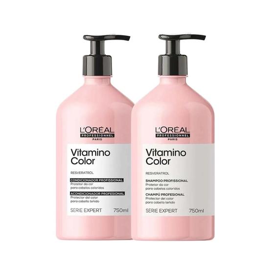 Imagem de Kit Sh + Cond LOréal Professionnel Resveratrol Vitamino Color 750ml