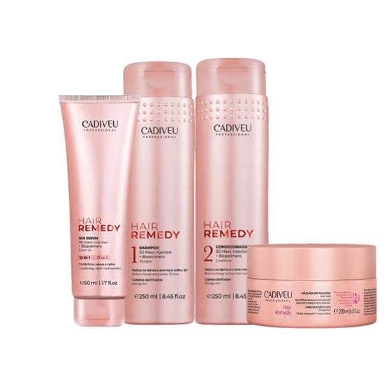 Imagem de Kit Sh. Cond. Masc. e Leave-in Hair Remedy 150ml - Cadiveu