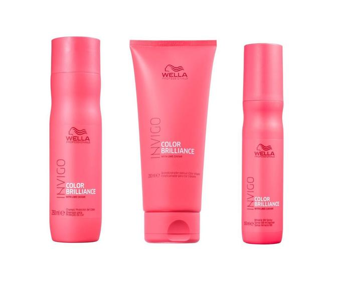 Imagem de Kit Shampoo 250ml Condicionador 200ml E Spray Miracle BB 150ml Color Brilliance Wella Professional