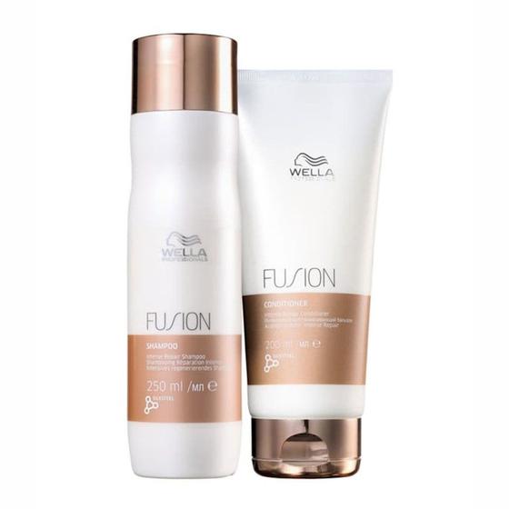 Imagem de Kit Shampoo 250ml   Condicionador 200ml Fusion Wella
