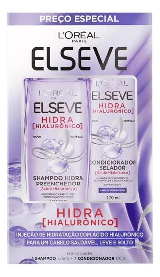 Imagem de Kit Shampoo 375ml + Condicionador 170ml Hidra Hialurônico Elseve