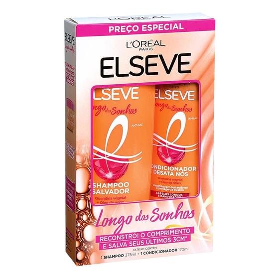 Imagem de Kit Shampoo 375ml E Condicionador 170ml Elseve Longo Dos Sonhos