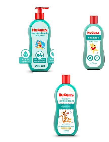 Imagem de Kit Shampoo 400ml Cond Sabonete 200ml Extra Suave - Huggies