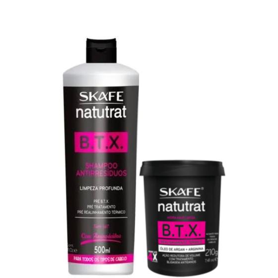 Imagem de Kit Shampoo 500ml + Botox 210g Capilar mega Btx Skafe