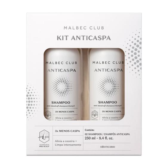 Imagem de Kit Shampoo Anticaspa Malbec Club