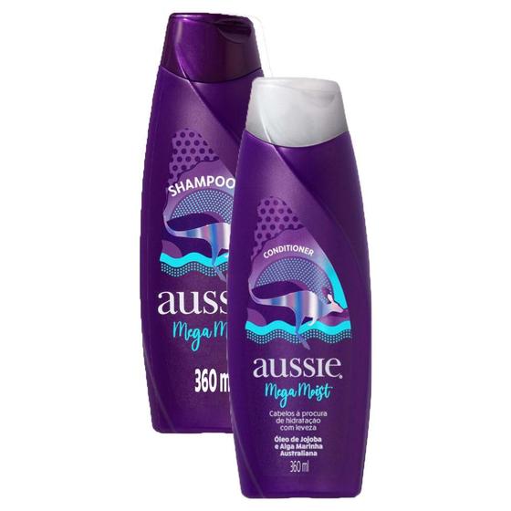 Imagem de Kit Shampoo Aussie Super Hidratação 360ml + Condicionador Aussie Super Hidratação 360ml