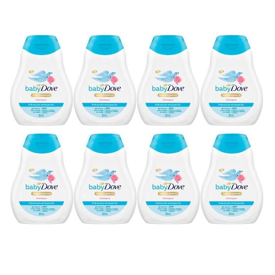 Imagem de Kit Shampoo Baby Dove Hidratação Enriquecida 200ml - 8 Unidades