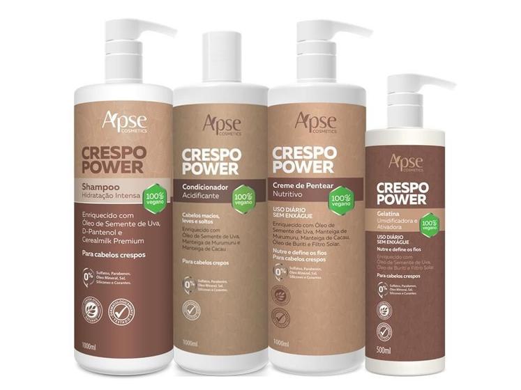 Imagem de Kit Shampoo, Cond., Creme De Pentear E Gelatina Crespo