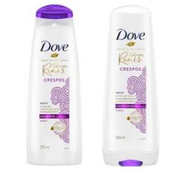 Imagem de kit Shampoo + Cond Dove Texturas Reais Crespos Óleo de Jojoba 355ml