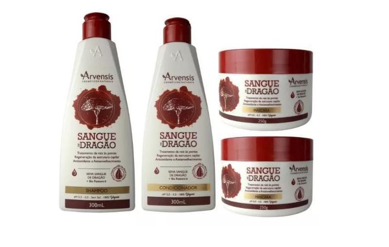 Imagem de Kit Shampoo Condicionador +2 Máscaras Sangue Dragão Arvensis