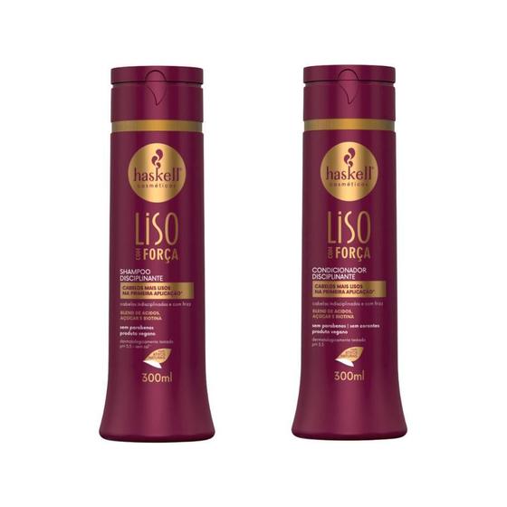 Imagem de Kit Shampoo + Condicionador 300Ml Liso Com Força
