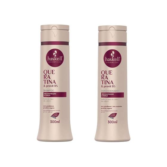 Imagem de Kit Shampoo + Condicionador 300Ml Queratina