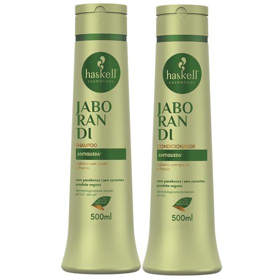 Imagem de Kit Shampoo Condicionador 500Ml Haskell Jaborandi