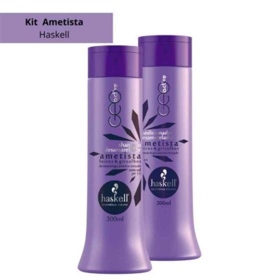 Kit Shampoo + Condicionador Ametista 300ml - Haskell Menor preço em Kit Shampoo + Condicionador Ametista 300ml - Haskell