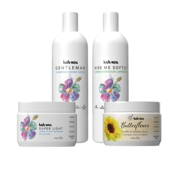 Imagem de Kit Shampoo, Condicionador, Butterflower e Super Light Kah-Noa