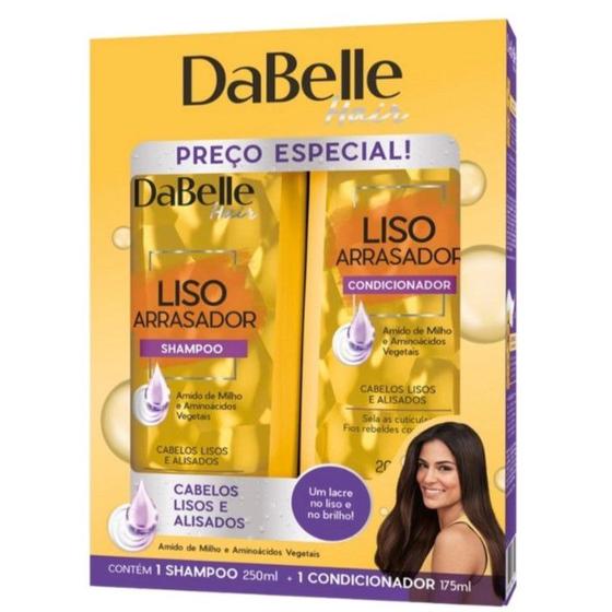 Imagem de Kit Shampoo + Condicionador DaBelle Hair Liso Arrasador