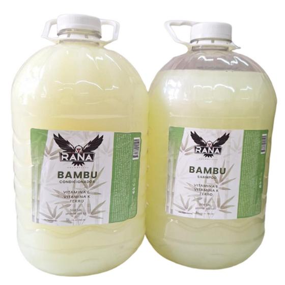 Imagem de Kit Shampoo + Condicionador de Bambu Profissional Rana 5 Litros