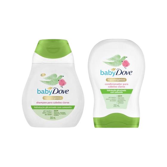 Imagem de Kit Shampoo + Condicionador Dove Baby 200ml Cabelos Claros