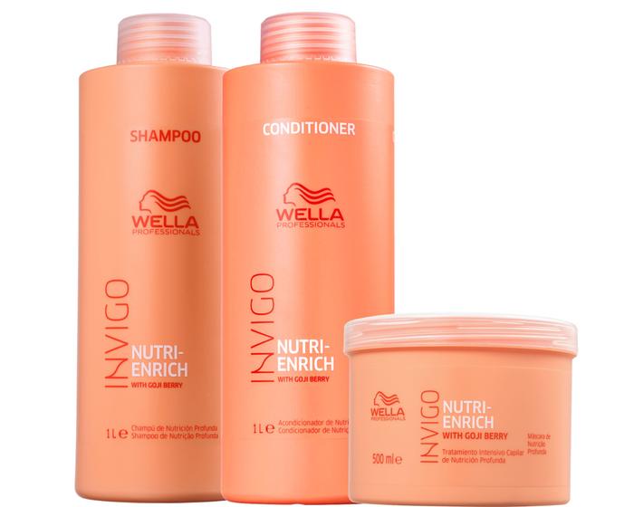 Imagem de Kit Shampoo, Condicionador e Máscara Enrich - Wella