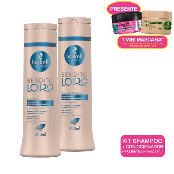 Imagem de Kit Shampoo+Condicionador Haskell Bendito Loiro +minimáscara
