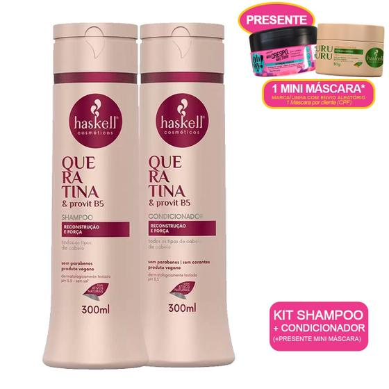 Imagem de Kit Shampoo+Condicionador Haskell Queratina P +mini máscara