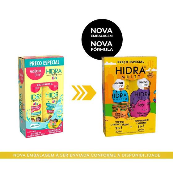 Imagem de Kit Shampoo + Condicionador Hidra Multy Kids Salon Line 300ml