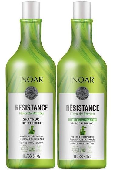 Imagem de Kit Shampoo + Condicionador Inoar Resistance Bambu Litro