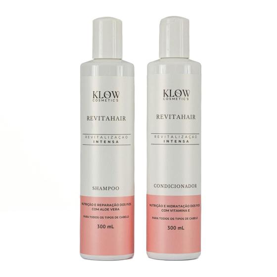 Imagem de Kit Shampoo + Condicionador Klow REVITAHAIR 300ml