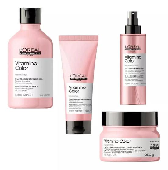 Imagem de Kit Shampoo Condicionador Máscara E Spray Leave-in Loreal