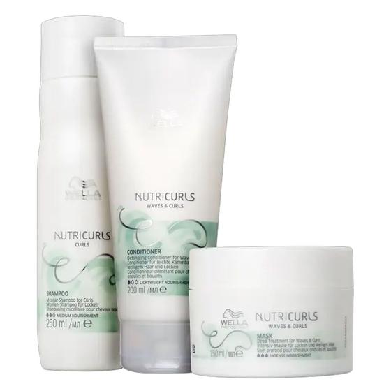 Imagem de Kit Shampoo + Condicionador + Máscara Wella Professionals Nutricurls