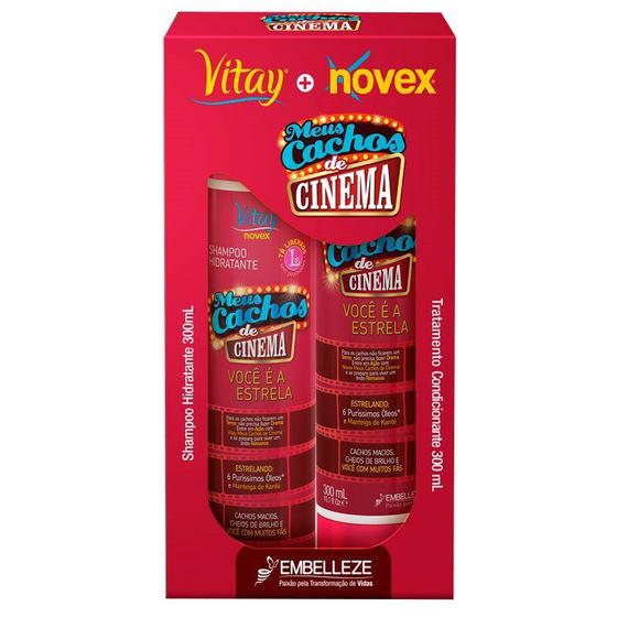 Imagem de Kit Shampoo + Condicionador Novex Meus Cachos De Cinema 300ml